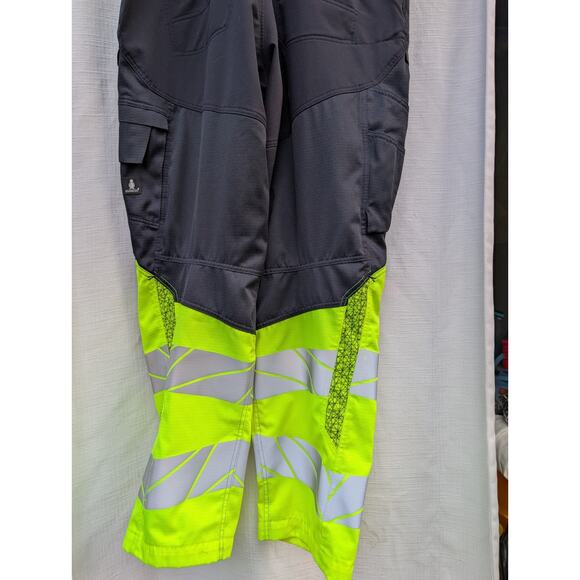 Mascot Mens Hi Vis Brace Kneepad Bib Sz 42.5 Pockets Cordura 19669-236 Workwear - Picture 7 of 9